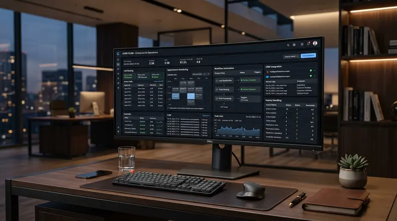 CORE FLOW Enterprise AI Operations Dashboard — Call Routing, Workflow Automation und CRM-Integration von Uzun Digital
